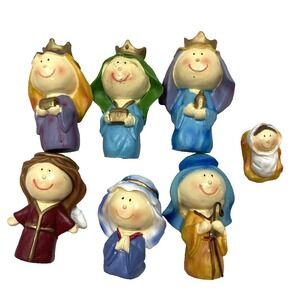 Holiday Time 7 Piece Nativity Scene Set Youth Mary Jesus Joseph Wisemen